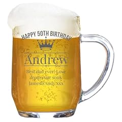 Personalised tankard glass for sale  Delivered anywhere in UK