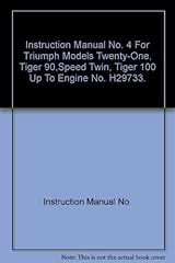 Instruction manual triumph for sale  Delivered anywhere in UK