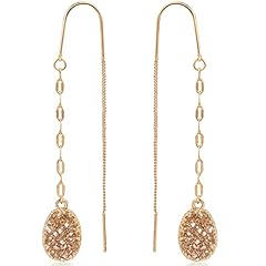 Gold dangle earrings for sale  Delivered anywhere in USA 