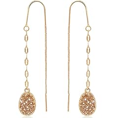 Gold dangle earrings for sale  Delivered anywhere in USA 