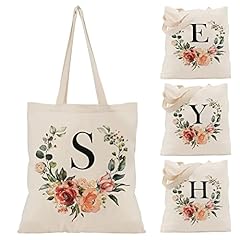 Floral initial tote for sale  Delivered anywhere in UK