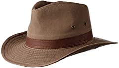 Dorfman Pacific Men's Twill Outback Hat,Bark,Medium for sale  Delivered anywhere in USA 