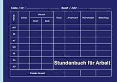 Stundenbuch arbeit wochen gebraucht kaufen  Wird an jeden Ort in Deutschland