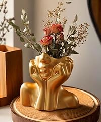 Gold flower vase for sale  Delivered anywhere in USA 