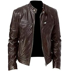 Men leather biker for sale  Delivered anywhere in Ireland