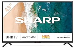 Sharp Aquos 43BN6E - 43" Smart TV Frameless, 4K Ultra HD Android 9.0, Wi-Fi, DVB-T2/S2, 3840 x 2160 Pixels, Nero, suono Harman Kardon, DOLBY ATMOS, 4xHDMI 3xUSB, 2020 usato  Spedito ovunque in Italia 