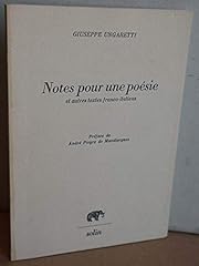 Notes poésie d'occasion  Livré partout en France