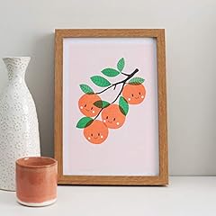 Orange plant print for sale  Delivered anywhere in Ireland