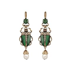 Green scarab earrings for sale  Delivered anywhere in USA 