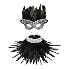 Gothic feather mask for sale  Delivered anywhere in UK