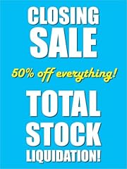 Closing sale total for sale  Delivered anywhere in USA 