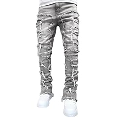 Y2k stacked jeans for sale  Delivered anywhere in USA 
