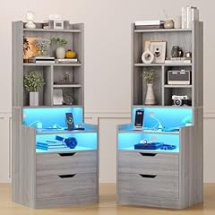 Adorneve grey nightstand for sale  Delivered anywhere in USA 