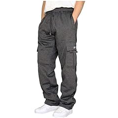 LUCKME Men Jogging Bottoms Wide Leg Military Tactical for sale  Delivered anywhere in UK