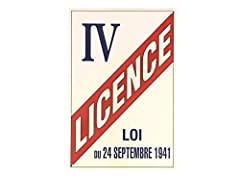 FÉENOMENN Plaque Métal Déco Vintage - Licence IV - d'occasion  Livré partout en France