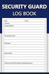 Security guard log for sale  Delivered anywhere in UK