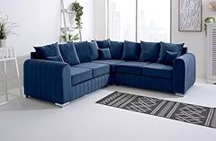 Sofahub blue plush for sale  Delivered anywhere in UK