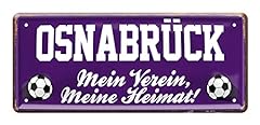 Snabrück fan blechschild gebraucht kaufen  Wird an jeden Ort in Deutschland