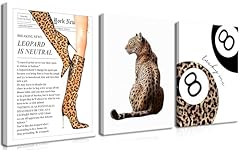 3pcs leopard canvas for sale  Delivered anywhere in USA 