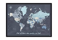 Framed travel map for sale  Delivered anywhere in USA 