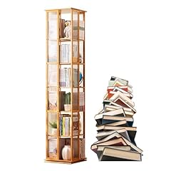 Bamboo rotating bookshelf for sale  Delivered anywhere in USA 