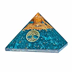 Aquamarine orgonite pyramid for sale  Delivered anywhere in Ireland