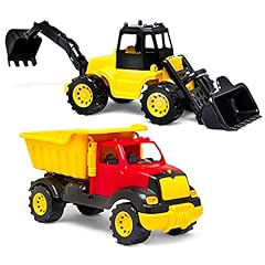 Dragon Drew Toy Backhoe and Dump Truck Construction, used for sale  Delivered anywhere in USA 