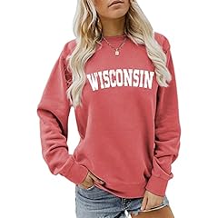 Wisconsin sweatshirt womens for sale  Delivered anywhere in USA 
