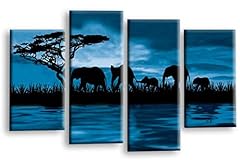Elephant sunset canvas for sale  Delivered anywhere in Ireland