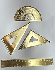 Golden brass ruler for sale  Delivered anywhere in USA 