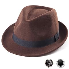 Coffee wool fedora for sale  Delivered anywhere in USA 