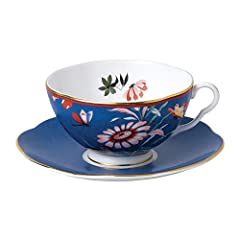 Wedgwood 40032091 Paeonia Blush Teacup & Saucer Blue, for sale  Delivered anywhere in UK