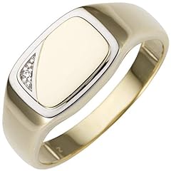 Gebraucht, Jobo Herren Ring 585 Gold Gelbgold bicolor 1 Diamant gebraucht kaufen  Wird an jeden Ort in Deutschland