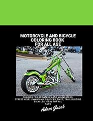 Motorcycle bicycle coloring for sale  Delivered anywhere in UK