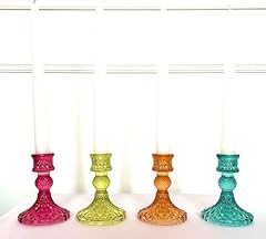 Glass candlestick holders for sale  Delivered anywhere in UK