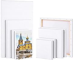 9 Pieces Canvas Panels Artist Blank Canvas Assorted Size Art Canvas Multi Panel Canvas Boards Creative Blank Painting Panels for Painting (6 sizes) for sale  Delivered anywhere in Canada