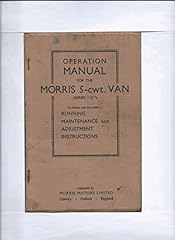 Operation manual morris for sale  Delivered anywhere in UK