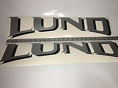 Lund boat decals set of two silver 23 inches wide by for sale  Delivered anywhere in USA 
