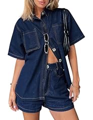 Womens denim set for sale  Delivered anywhere in USA 