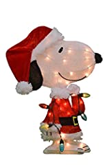 ProductWorks 24" Pre-Lit Peanuts Snoopy with Strand, used for sale  Delivered anywhere in USA 