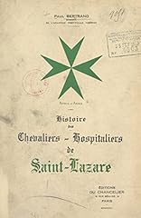Histoire chevaliers hospitalie d'occasion  Livré partout en France