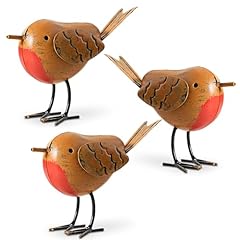 3pc robin ornaments for sale  Delivered anywhere in Ireland