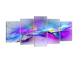 Wieco Art Changing Colors Modern 5 Piece Stretched for sale  Delivered anywhere in Canada