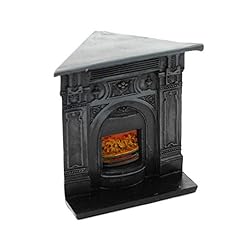 Dolls House Emporium Black Corner Fireplace with Grate, used for sale  Delivered anywhere in UK