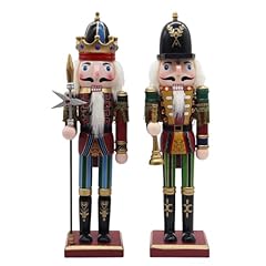 2pcs wooden nutcracker for sale  Delivered anywhere in Ireland