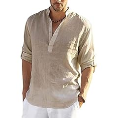 Mens linen shirts for sale  Delivered anywhere in UK
