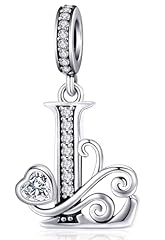 Silver letter charm for sale  Delivered anywhere in UK