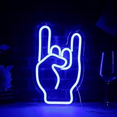 Rock hand neon for sale  Delivered anywhere in USA 