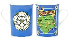Yorkshire map white for sale  Delivered anywhere in UK