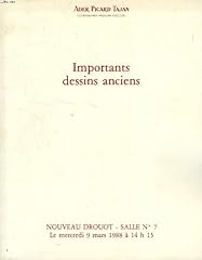 Importants dessins anciens d'occasion  Livré partout en France